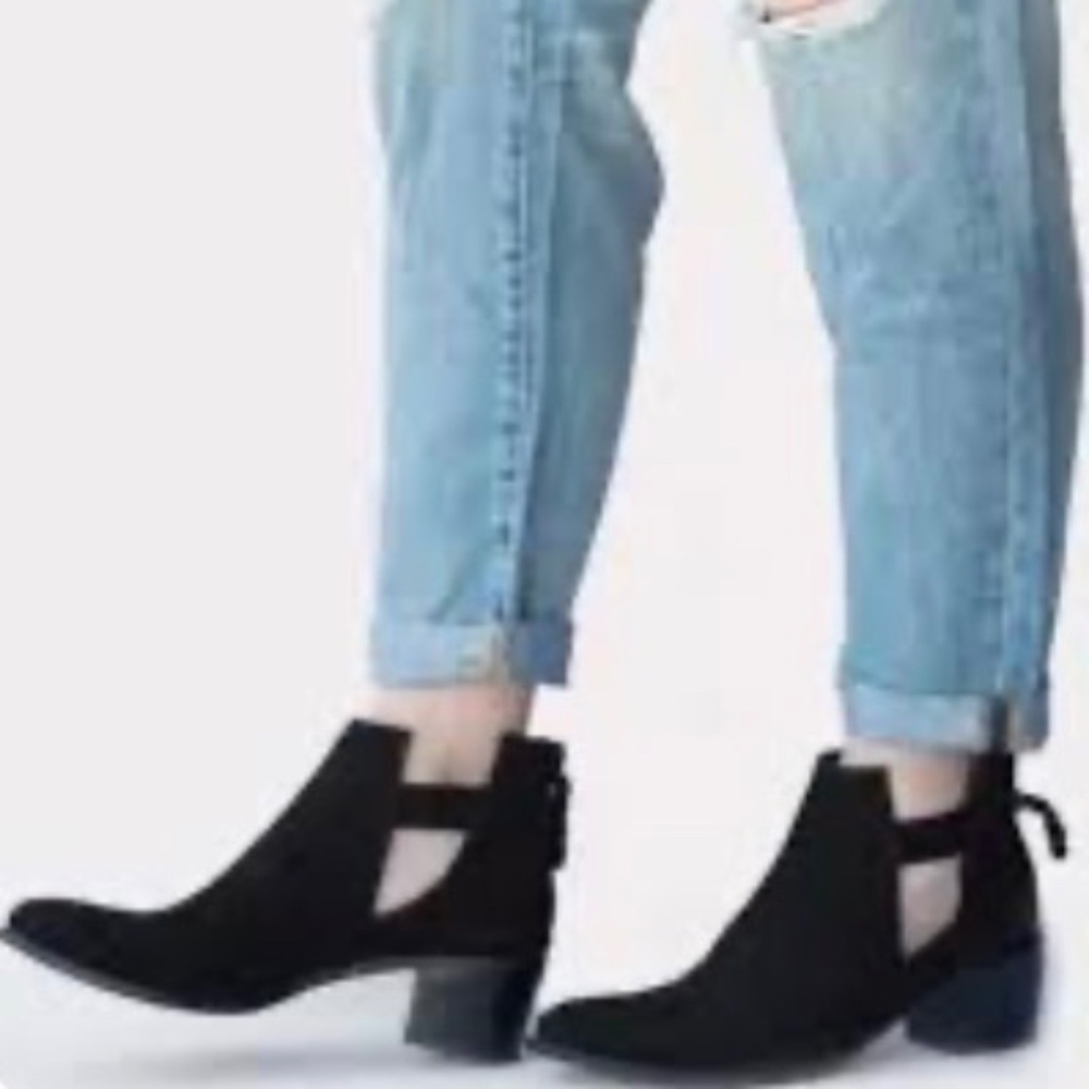 ABLE Gamboa Black Suede Leather Ankle Boots | Women’s Size 10 | Made in Peru